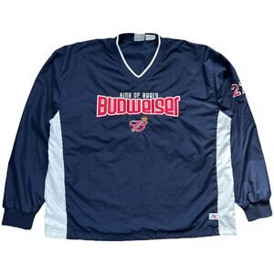 Vintage 90s Y2K Budweiser King of Beers Sportco Embroidered Windbreaker Men’s XL
